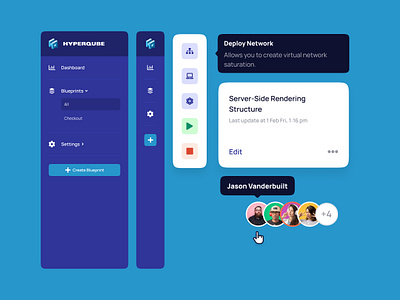 Infrastructure SaaS Product Redesign Process - Hyperqube application design infrastructure interface pictures product profile screen sidebar toolbar tooltip ui components ux ux design ux designer