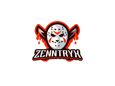 Jason blood hockey mask horror illustration jason mascot logo