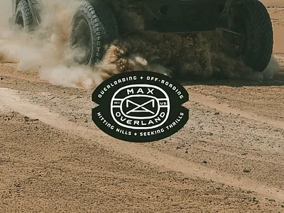 Max Overland - Logo Design I. art direction branding design emblem emblem design graphic design hand drawn logo logo design max michigan mountains nature off road off roading outdoors overland patch terrain trucks