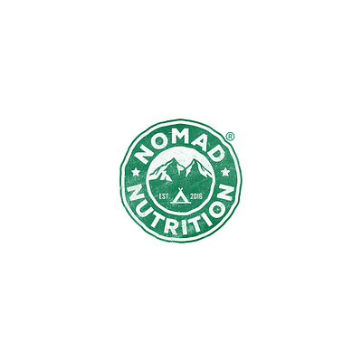 Nomad Nutrition logo crest crest logo green logo logodesign round