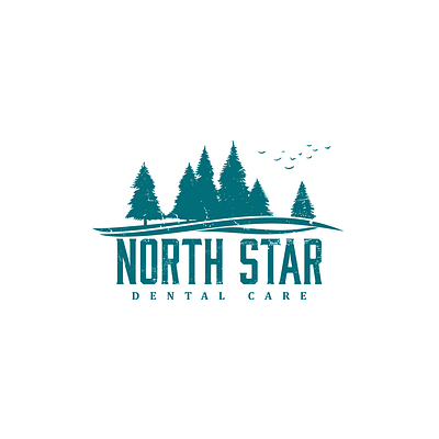 NorthStarDentalCare logo art combination mark forest logo logo design tree