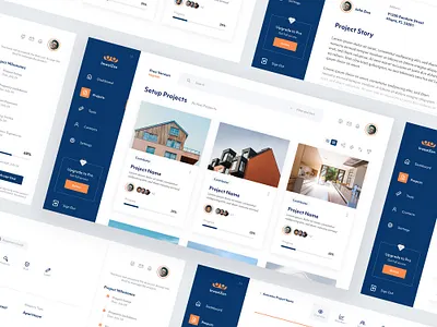Real Estate App branding dashboard dashboard design dashboard ui details icon illustration listing logo project management projects realestate team ux vector web app web design web ui website