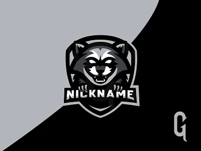 Racoon animal branding crazy design esports gaming happy icon illustration logo mascot racoon sports vector