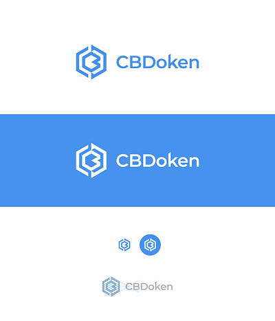 CBDoken logo blue cbd cbd logo crypto cryptocurrency design logo oil token