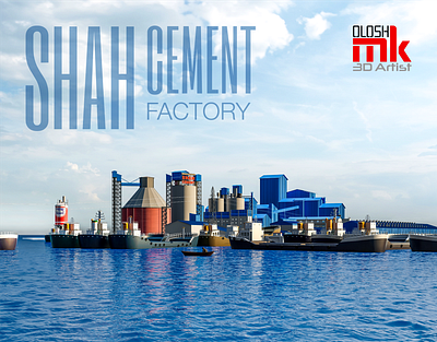 Shah Cement Company Factory 3d artist 3d modeling cement industry factory industry render shah cement shah cement