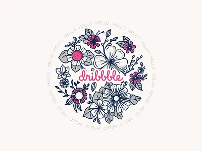 hello dribbble adobe illustration illustrator procreate vector
