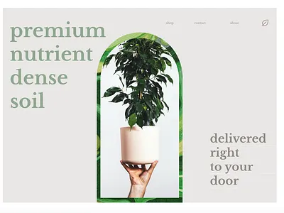 Soiled Landing Page 2 branding brown design earth earthy ecommerce figma flat green home homepage landing page minimal modern plant plants sleek ui uxui