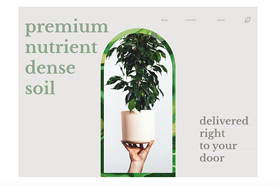 Soiled Landing Page 2 branding brown design earth earthy ecommerce figma flat green home homepage landing page minimal modern plant plants sleek ui uxui