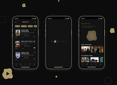 Movies App Concept app design design figma ios app logo mobile app movies ui ui ux ui ux design uiux