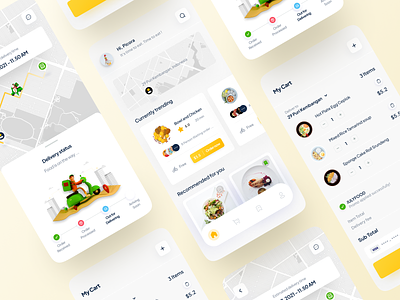 Food Delivery App 🍩 app clean cooking delivery delivery app design dinner food food app food delivery app foodie fruit home page illustration minimal mobile motion graphics ui uiux ux