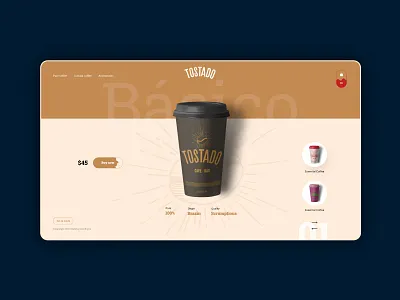 Tostado Concept Brand Art branding brown coffee coffee bean coffeeshop design hero hero section minimal popular shop trend trendy ui vector web webdesign