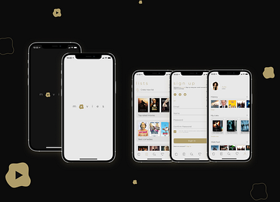 Movies App Concept app design design figma ios app logo mobile app movies ui ux ui ux design uiux