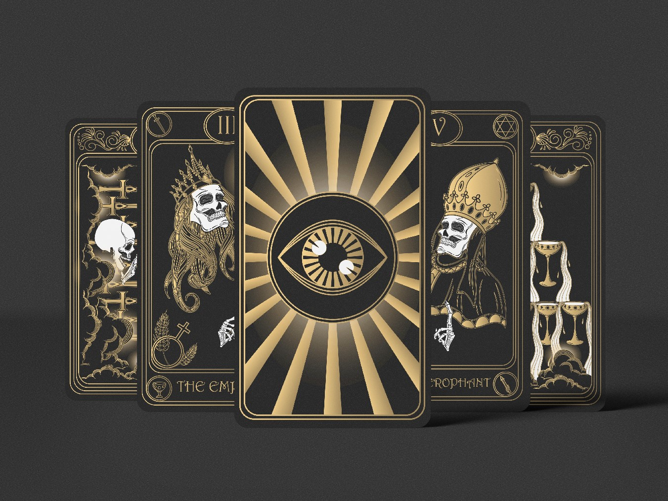 Black & Gold Tarot deck by Evgenia Pichkur on Dribbble