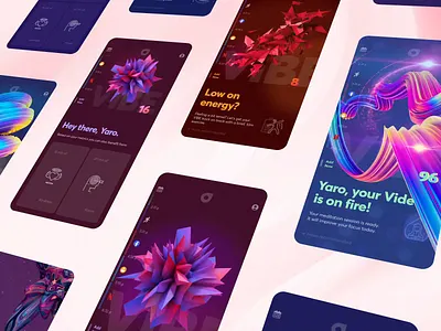 Healthy Mood 1.0 animation app branding interaction meditation mobile mood tracker sleep tracker ui ux vibe welness