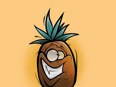 This that pineapple character cybe cybirds illustration procreate