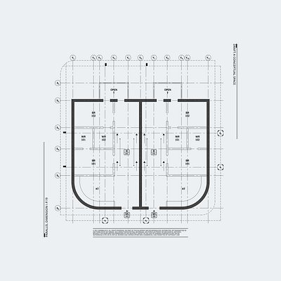 Parallel Dimension \ P.19 application architecture black and white blueprint design illustration minimal minimalism print design printing vector