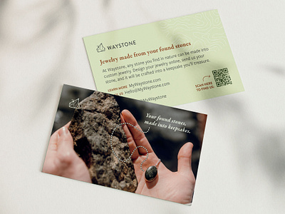 Waystone Rebrand - Business Card branding business card earthy graphic design jewelry logo outdoor print design rebrand