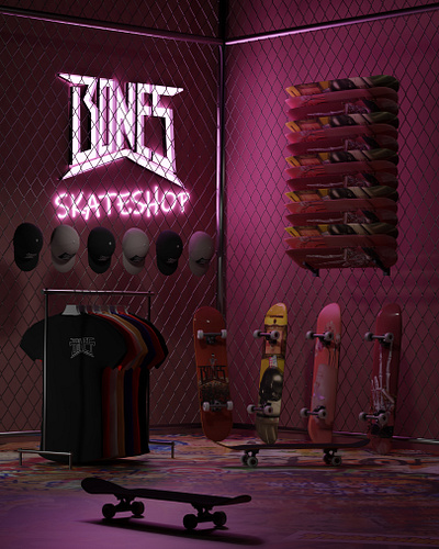 008 - Locals Only 3d 3d art 3d artist 3d design 3d designer 3d modeling artist cgart illustration scene skate skateboard