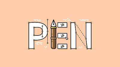 PEN Graphic Concept abstract illustration pen pen tool tipography