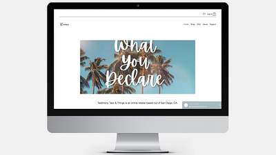 Testimony Tees & Things - Website Homepage brand design branding branding agency branding design graphic design graphic tees high resolution luxury brand minimalism responsive website small business uxdesign website banner website design