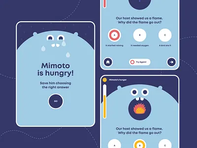 Quiz Page - Portal for Children children game illustration minimalism portal quiz tablet ui ui ux ui design uidesign uiux web design