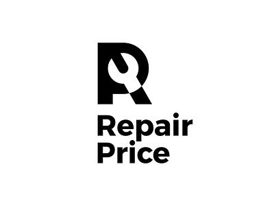 Repair Price brand branding design idea illustration logo mark negative typography ui