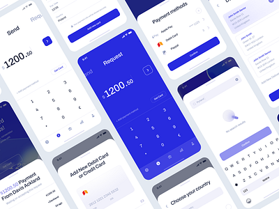 📁 Project File! • FinTech Mobile App: Full UI Kit 3d account app bank bitcoin branding cash debit card design finances fintech illustration interaction ios logo mobile money transfers ui wallet