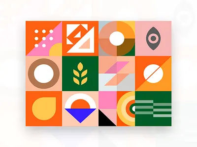 Abstract shapes branding chennai circles colors design geometry illustration naturals nature logo pattens quadrants shopping app spears tamil tamilnadu template texture timeline