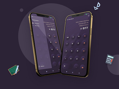 Simple Calculator app ui | Calculator app Soft UI app calculator app ui color creative color ios app ios application iphone x max app minimal nurmeprisom product design scientific calculator soft ui ui ui design ux