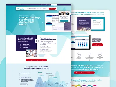 Market Landing Page big data ui bigdata lab data interface data ui datadrive interface saas design saas solution ui interface ui saas uidesign