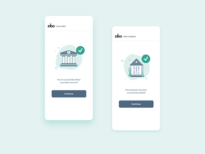 Success screens banking banking app bankingapp product design property management succes screen ui ux ux design