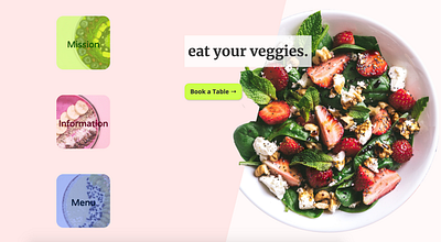 Eat Your Veggies Restaurant healthy food restaurant restaurant branding restaurant website vegan vegan food webflow