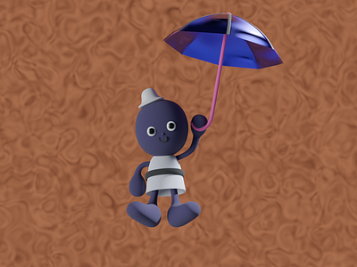 umbrella man 3d art blender blender 3d blender3d cgart design modeling ui