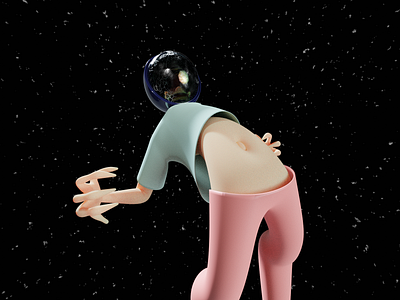 Space dude! 3d 3d art artist blender blender 3d blender3d branding cgart modeling