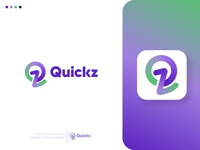 Q Z Quick Z Logo Design For Website & App app app icon logo app logo app logo design brand identity branding design logo minimal minimalism minimalist q logo q z q z logo design quick logo symbol website website logo website logo design z logo