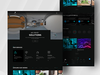 Dreamerz Lab Website Redesign ar app company website figma html template redesign software company vr design website website concept website design