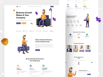 Doangor - Business Landing Page behance branding design digitalmarketing dribbble illustration landing page landing page design marketing minimal onlinemarketing trendy design ui uidesign userinterface ux uxdesign webdesign website websitedesign
