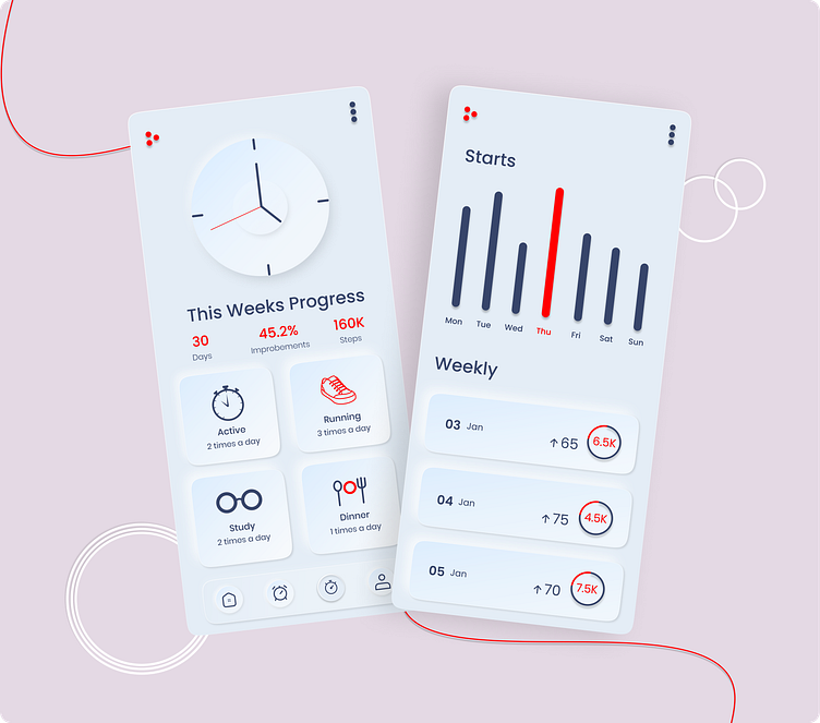 Activity Tracker App by Hussain Emon on Dribbble