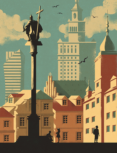 City Poster branding city design graphic design home illustration poland poster summer ui vector