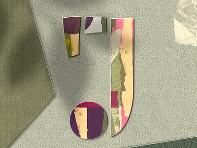 Letter J for #36daysoftype 36daysoftype 36daysoftype08 illustration letter lettering paper art papercut procreate procreate art typography