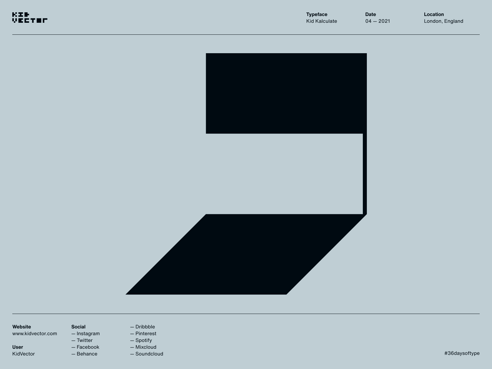 Kid Kalculate — J 36daysoftype 36daysoftype08 type typeface typography