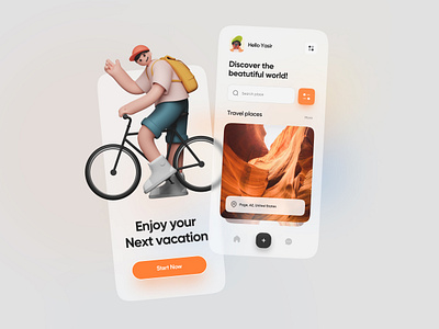 Travel - Mobile App 3d afghanistan app application ios kabul minimal mobile mobile app mobile app design travel travel app travel app design ui ux yasir