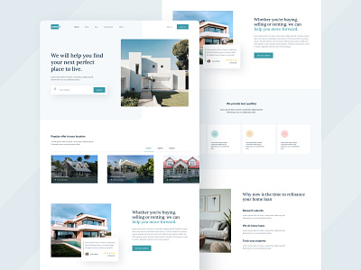 MoveIt - Real Estate website business design exploration flat hero minimal minimalist real estate typography ui web website