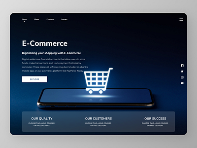 E commerce web boat branding clean clean design creative design new shopify ui ux web