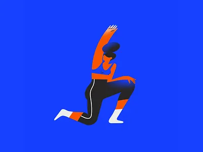 H - 36 days of type 2d 36dayoftype 36days character design fitness girl illustration procreate stretching typogaphy woman workout yoga