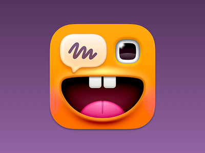 Charabia App Icon app app icon app icon design eye illustration ios ios icon macos macos big sur macos icon monster