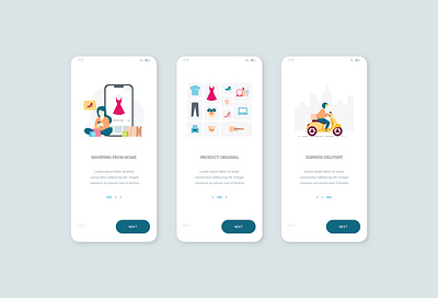 UI Oboarding Screen (Ecommerce App) design ecommerce ecommerce app ecommerce design flat design illustration ui ux vector