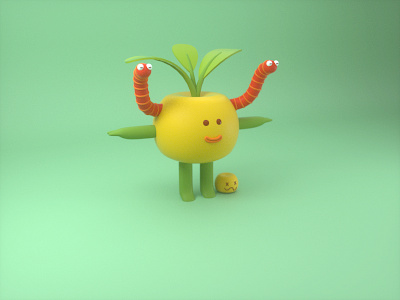 Apple Yellow apple characterdesign concept design illustration