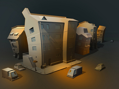 street scene 3d blender3d street