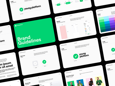 Young Platform - Guidelines 3d animation app brandbook brandguidelines branding design graphic design icon illustration logo motion graphics ui ux vector
